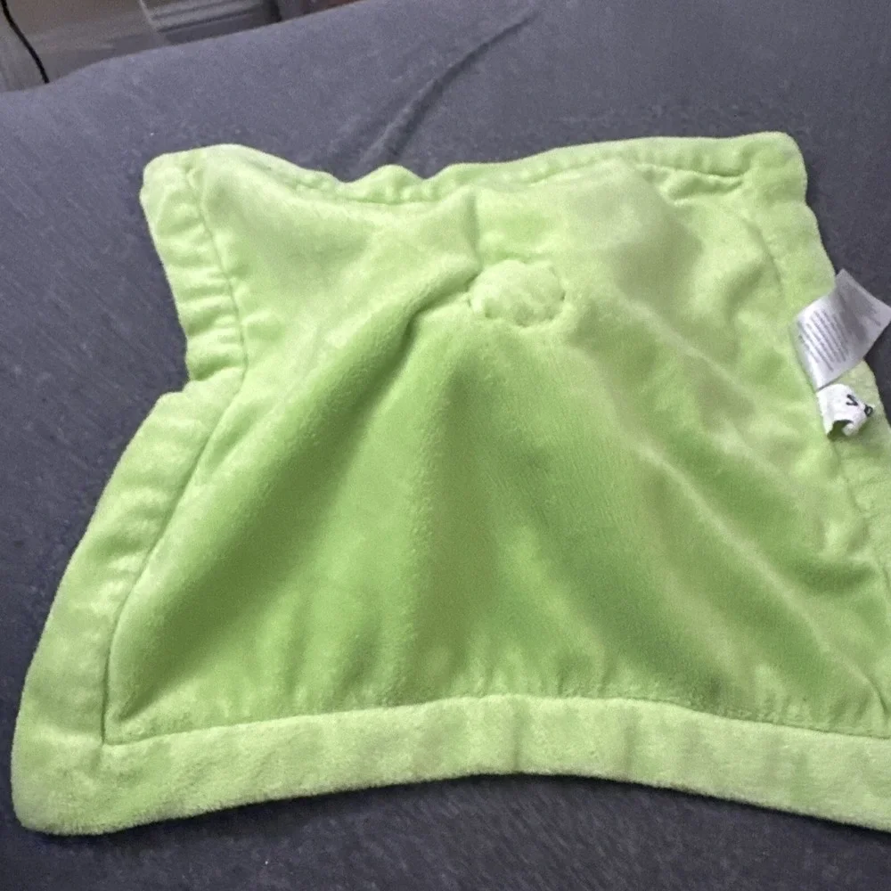 Carters Owl Baby Security Blanket Lovey Plush Stuffed Velour Green‎ Gray Teal